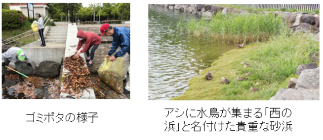 富岡並木ふなだまりgionbune公園愛護会の活動の様子