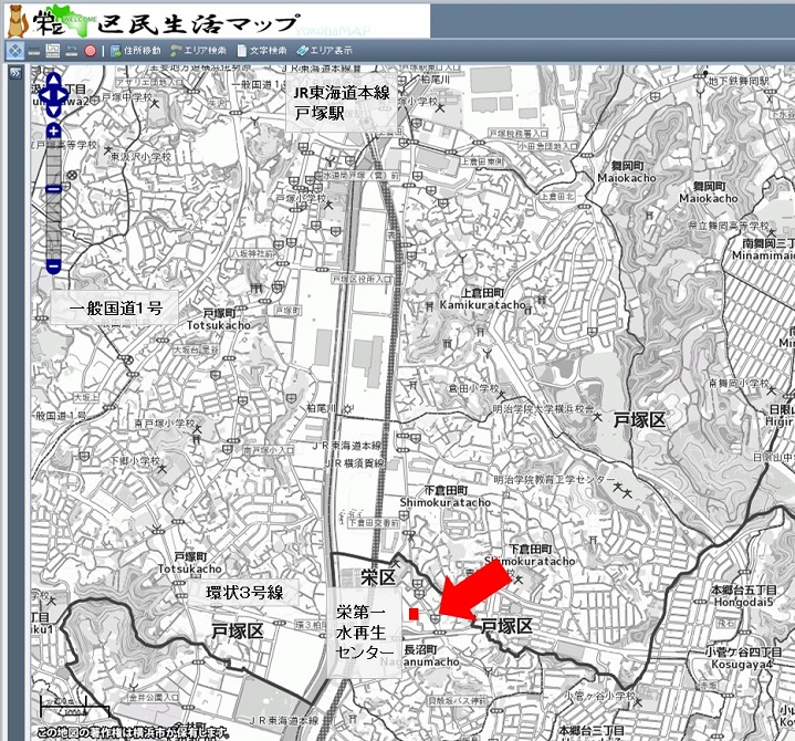 下水道事務所（南部）案内図