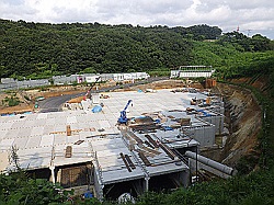 プレキャストブロック据付完了