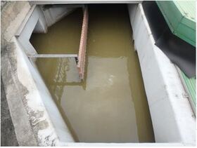 最初沈殿池の入口