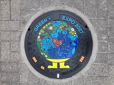 トゥンクトゥンク柄マンホール蓋