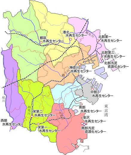Ilustração do mapa de cidade separada por cor para cada água reprodução centro processo custódia