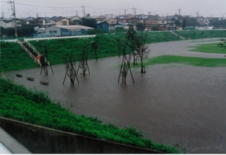 和泉遊水地洪水時