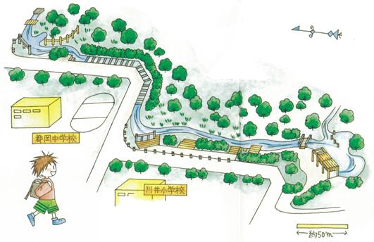 イラスト（都岡町小川アメニティ）