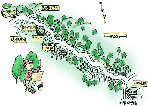 Ilustración (Kamigo-cho arroyo amenidad boceto)