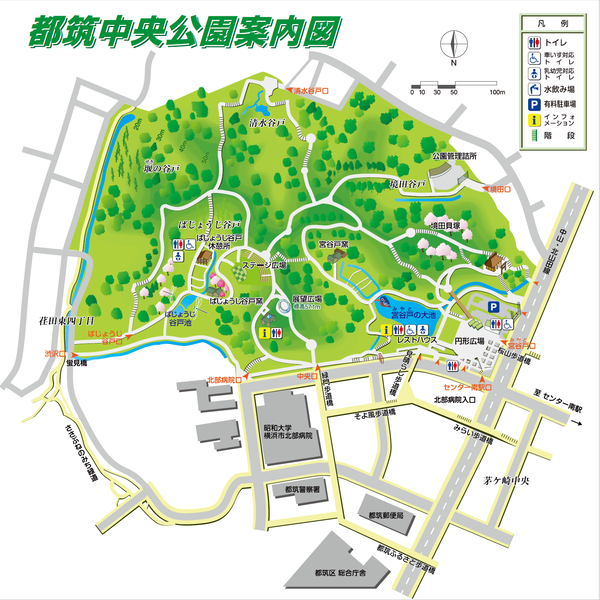 Guide map in the park