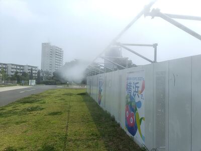 ミスト設置の様子