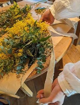 ミモザの花束の写真