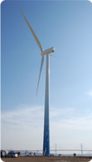 組み立て完成した風車の写真