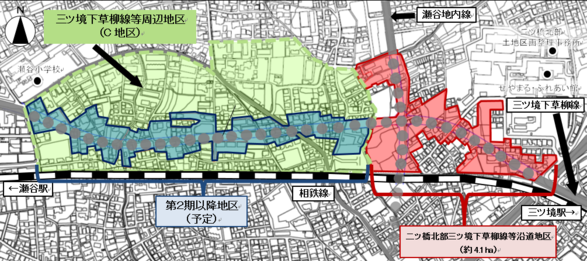 Bản đồ vị trí của Tuyến Mitsukyo Shimokusayagi, v.v. (Khu C)