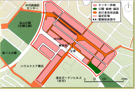 中川駅前センター街づくり協定の区域の画像