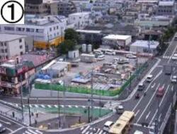 ①旧バスセンターの航空写真