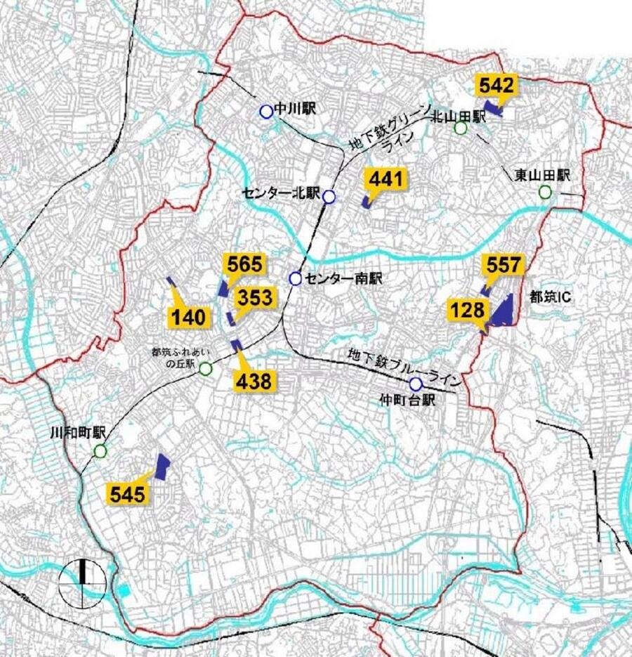 都筑区建築協定一覧の画像