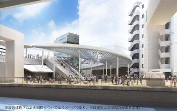Completed image of West Exit Station Square