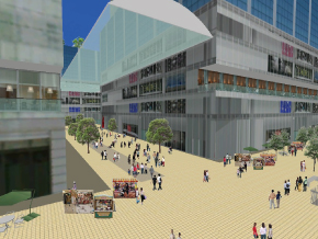 Image of the formation of a lively pedestrian space