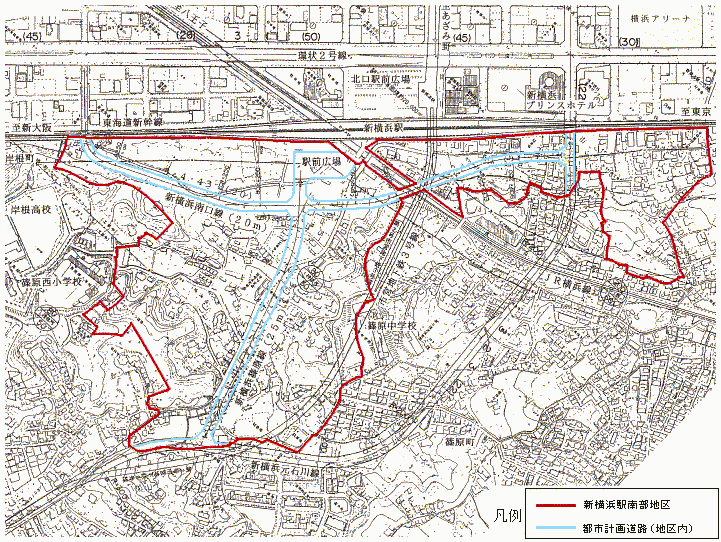 新横浜駅南部地区の図面