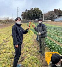 O estudante que trabalha em um campo de Taku Fujimata