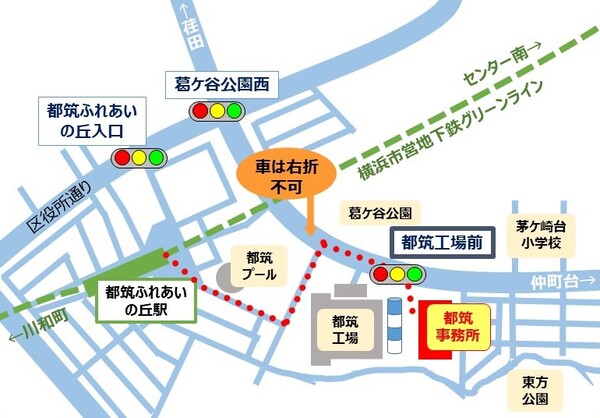Bản đồ xung quanh văn phòng Tsuzuki