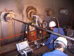 Photograph of exhaust gas measurement