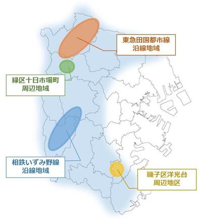 持続可能な住宅地推進プロジェクト　位置図