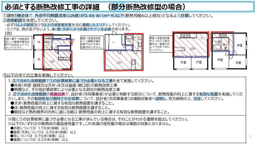部分断熱改修型の要件