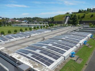 Filtração lagoa cobertura tampa tipo photovoltaic dão poder a dispositivo de geração