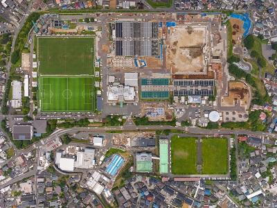 西谷浄水場の全体工事写真（令和７年７月）です。