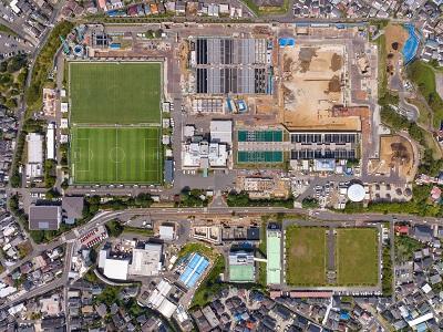 西谷浄水場の全体工事写真（令和７年９月）です。