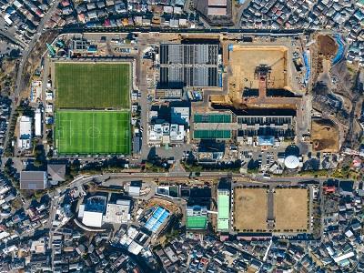 西谷浄水場の全体工事写真（令和７年12月）です。