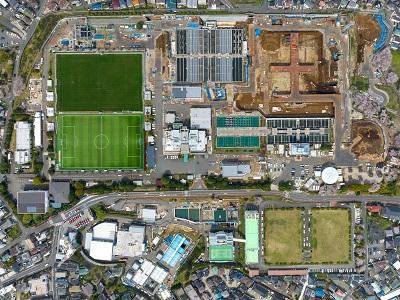 西谷浄水場の全体工事写真（令和８年３月）です。