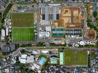 西谷浄水場の全体工事写真（令和８年６月）です。