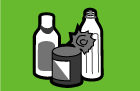 Cans, bottles, PET bottles