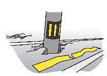 远离电线杆等容易倾倒的物体