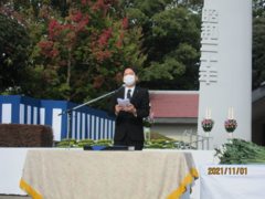 第70回横浜市戦没者追悼式に出席する山中市長