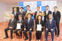 「第96回 都市対抗野球大会」に出場される三菱重工East硬式野球部とENEOS野球部を激励しました