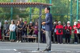 「秋季磯子区学童野球大会」の開会式典に参加しました