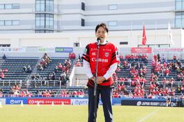 横浜キヤノンイーグルスのホストゲームでご挨拶をしました