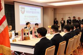 「桐蔭学園高等学校ラグビー部」の皆さまと面会しました