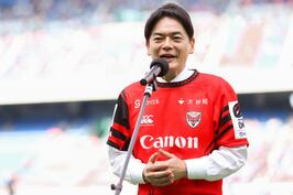 横浜キヤノンイーグルスのホストゲームでご挨拶をしました