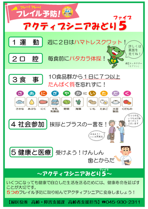 アクティブシニアみどり５チラシ