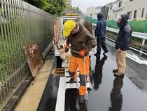 雨の中での移動