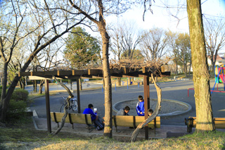 夫婦坂公園のベンチ