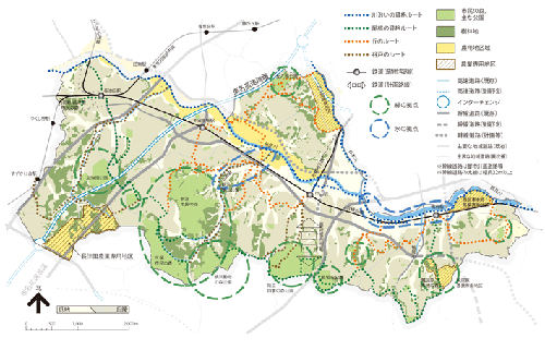 緑と水の回廊計画図