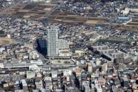長津田站周圍的航空照片