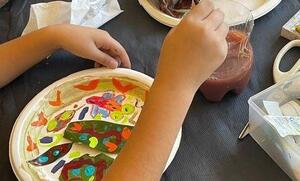 落ち葉リース作品