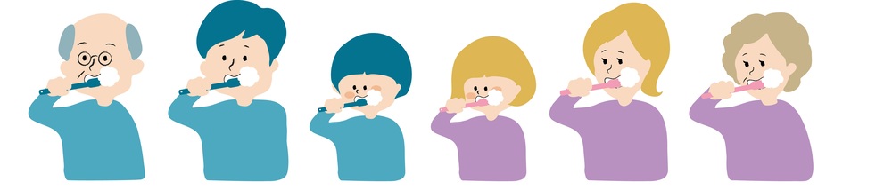 家族みんなで歯みがき