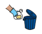 Dispose of garbage in double.