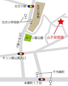Yamate, guardería de Yokohama-shi el mapa escolar