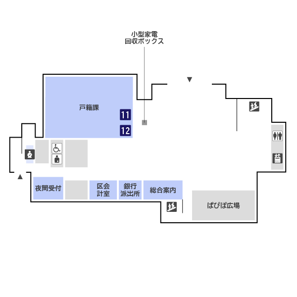 Floor map Main Building 1F