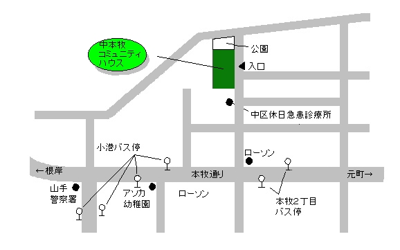 Mapas vizinhos da Honmoku comunidade casa média